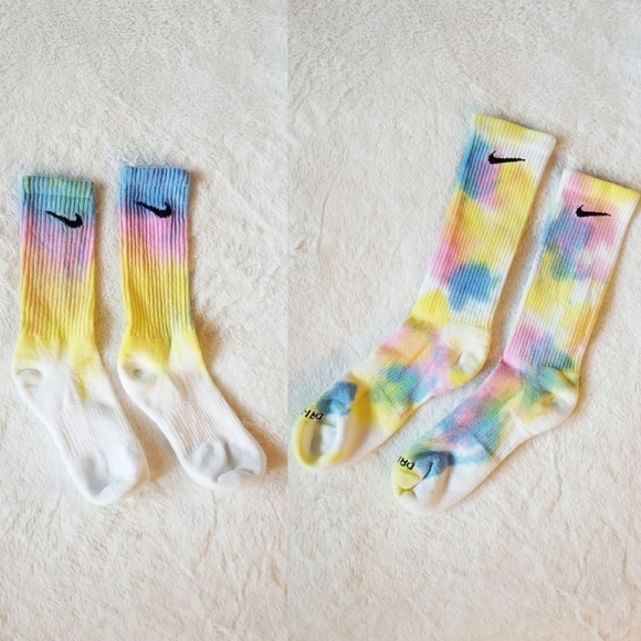tie dye nike socks pastel